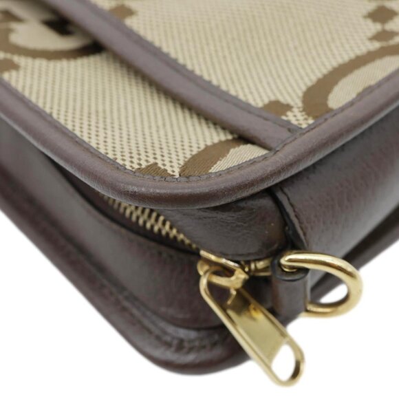 Gucci Mini Jumbo GG Canvas Crossbody Bag Beige 696075 - Picture 6 of 12